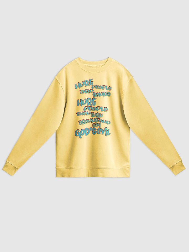 Hurt People - Blue Graffiti - Independent Trading Co. Unisex Midweight Pigment Dyed Sweatshirt product image (1)
