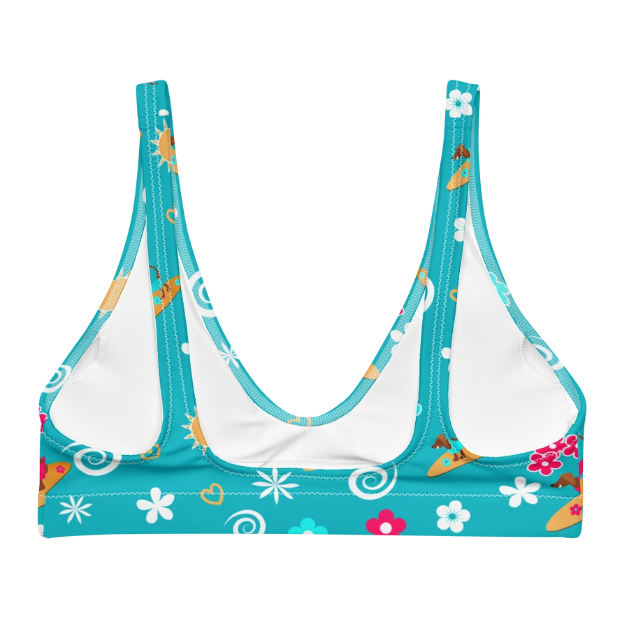 Surfing Dachshund Pattern Padded Bikini Top product image (2)