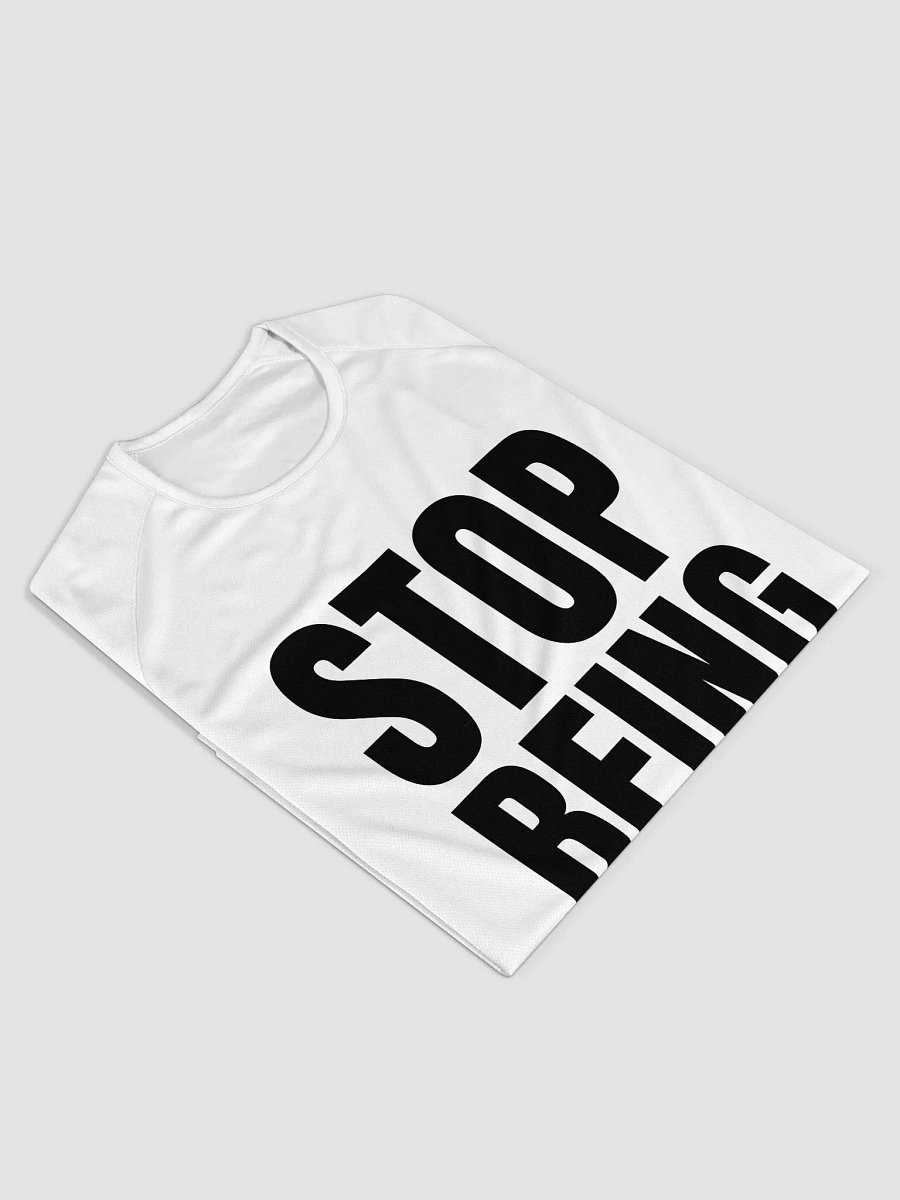 STOP BEING DESPERATE Unisex Sports Jersey product image (3)