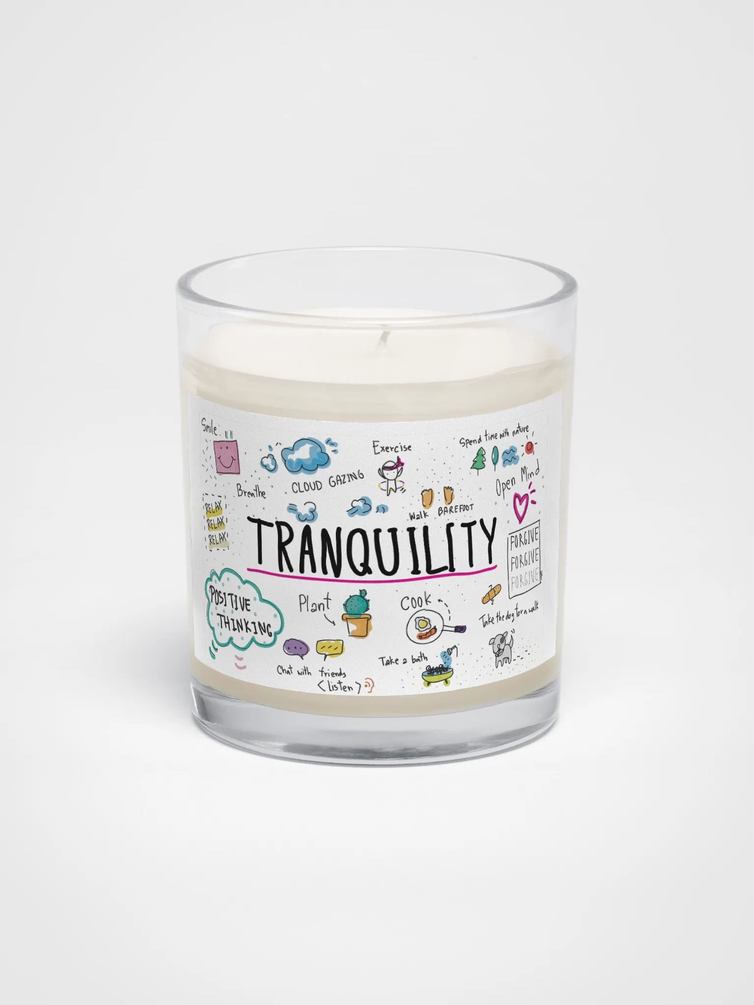 "Tranquility" Illustrated Soy Wax Candle product image (1)