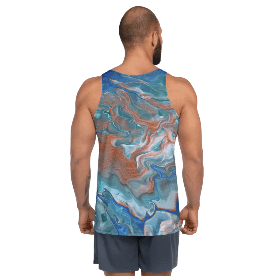 Metallic Orange Fluid Acrylic Tank Top product image (2)