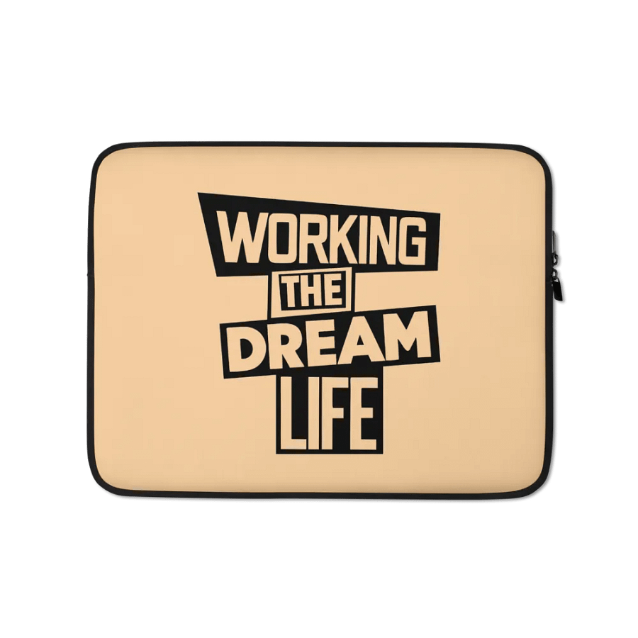 Premium Cream Laptop Sleeve – Working The Dream Life | Sleek, Protective & Leadership-Ready (13” & 15”) product image (6)