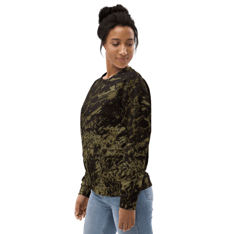 Abstract Brown and Black Marble Effect Unisex All Over Print Sweatshirt product image (8)