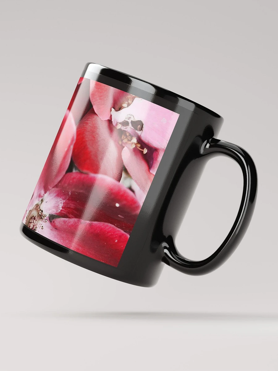 Bright Red Flowers Black Coffee Mug product image (3)