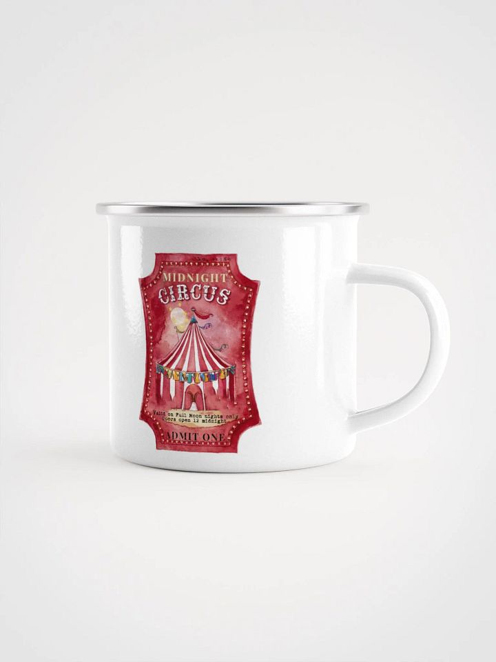 Midnight Circus Ticket Enamel Mug | 12oz – Vintage-Inspired Drinkware for Adventures product image (1)