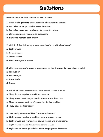 Understanding Transverse and Longitudinal Waves – Reading Comprehension and QCM product image (2)