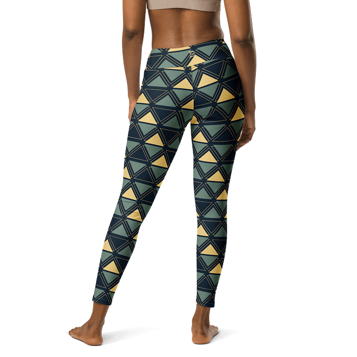 Triangulated Night Geometric Print Yoga Leggings product image (2)