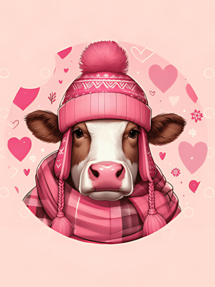 Adorable Highland Cow Valentine Car Coaster – Love Heart Sublimation PNG Design – Perfect for Gifts or Car Decor – 300 DPI High-Quality Instant Download product image (1)