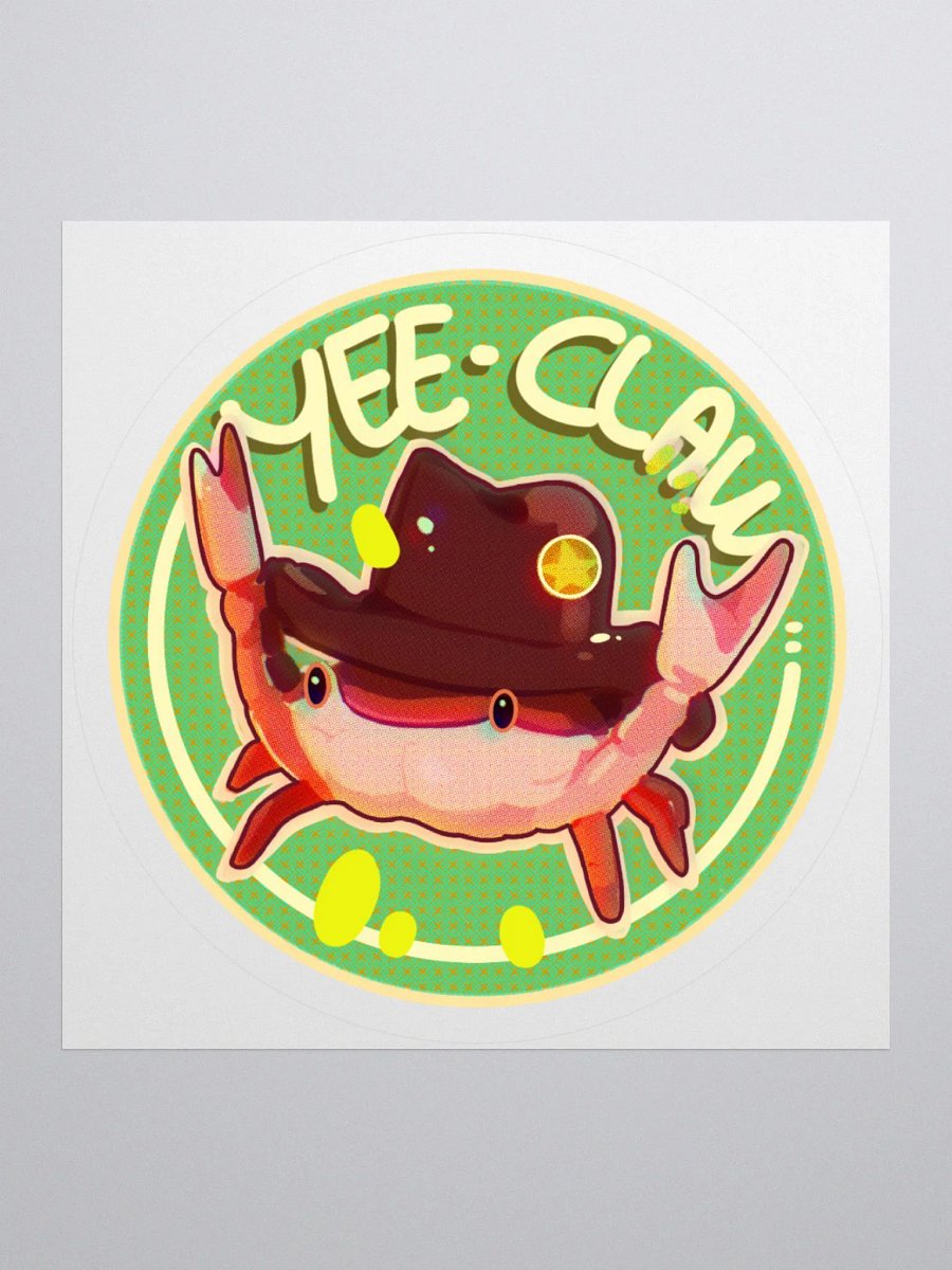 YEE-CLAW Cowboy Crab Kiss Cut Stickers product image (3)