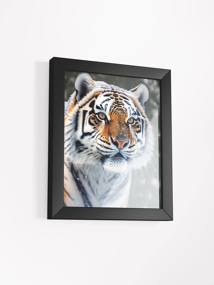 Framed High-Quality Matte Poster: Captivating Tiger in the Snow product image (15)