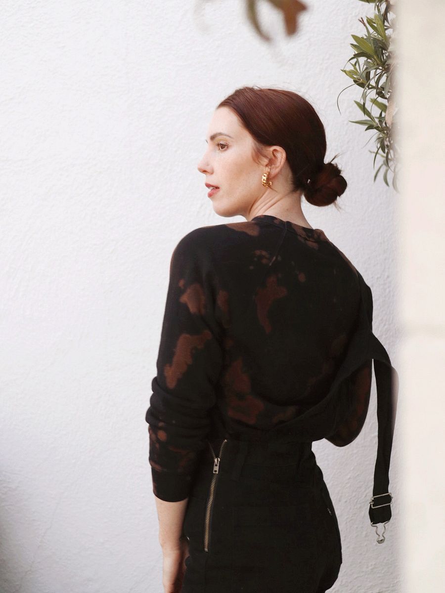 WITCHES ARE REAL SWEATER (BLEACHED DYED) product image (2)