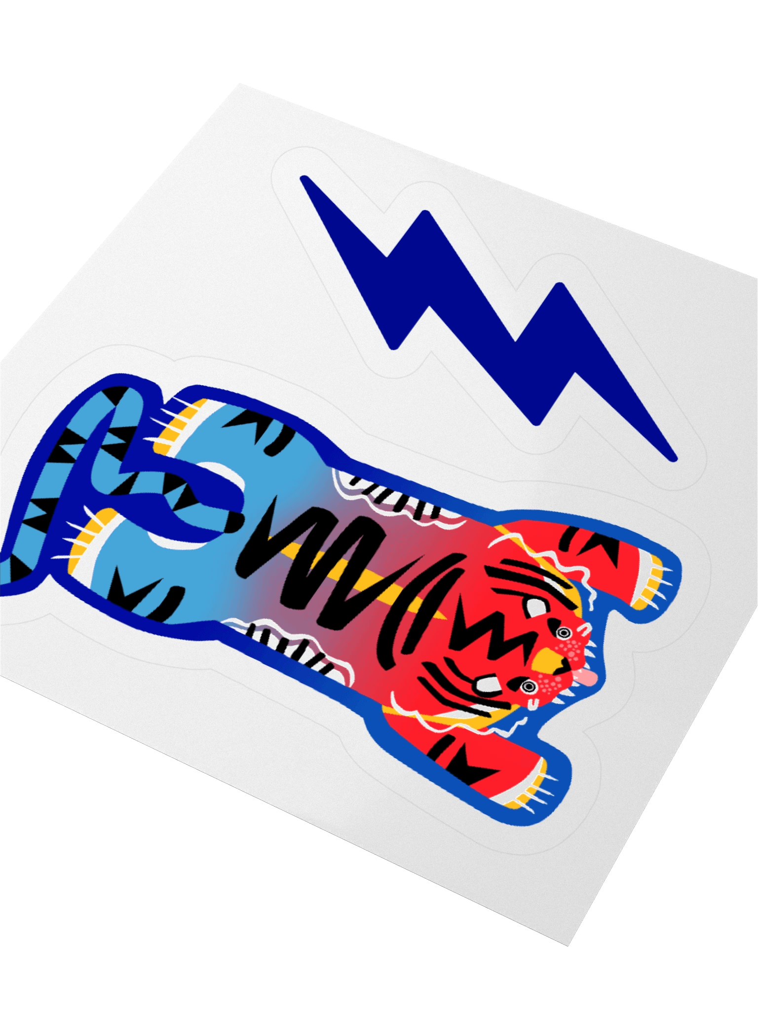 Red and Blue Tiger Sticker product image (3)