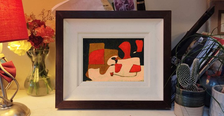 241030B Earth Colour Abstration. Original Study Artwork. product image (2)