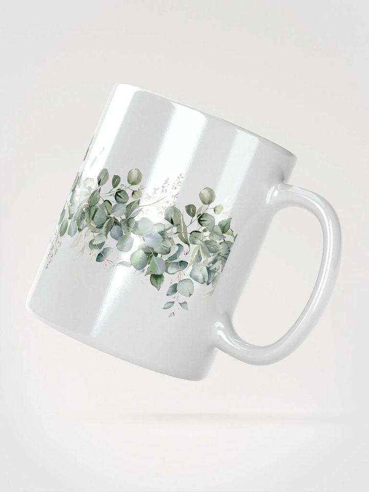 Eucalyptus Leaves White Ceramic Mug product image (4)