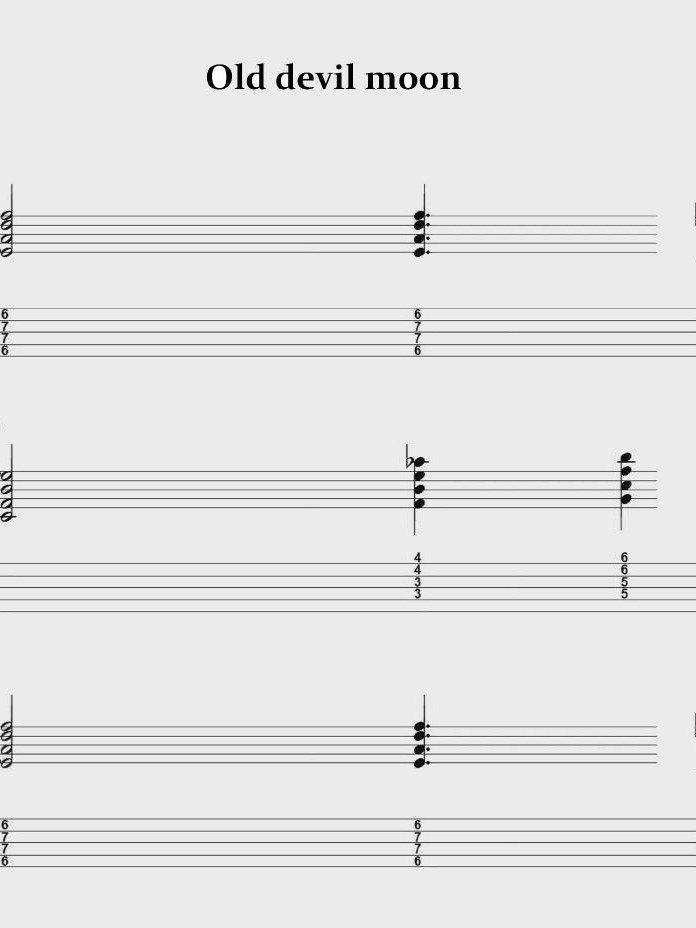 Old devil moon - Guitar sheet music product image (1)