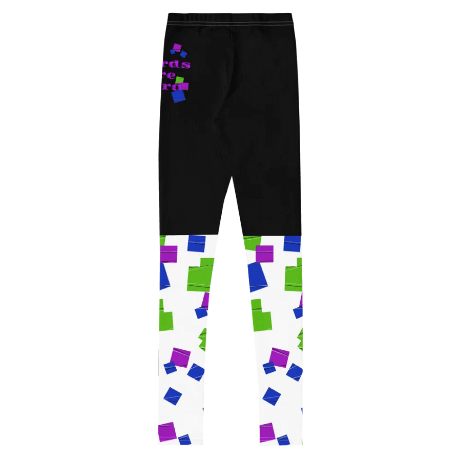 Glitchy Words are hard Vibes Youth Leggings product image (4)