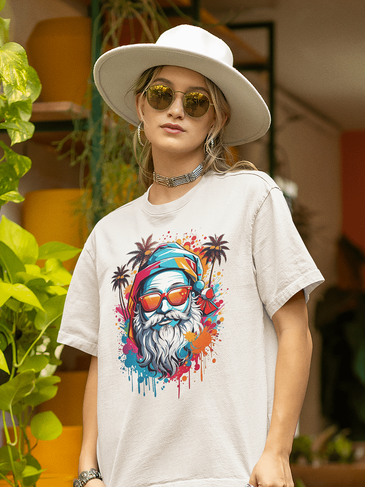 "Santa's Summer Vibes" Oversized Tee product image (1)