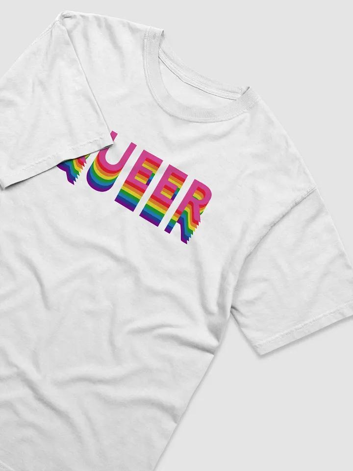 QUEER Stacked (8-Color Rainbow) - T-Shirt product image (50)
