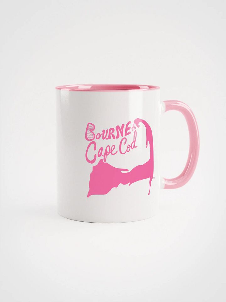 Light Pink Logo | BOURNE to Cape Cod™ | Ceramic Mug | Coastal Coffee Vibes in 11oz & 15oz product image (1)