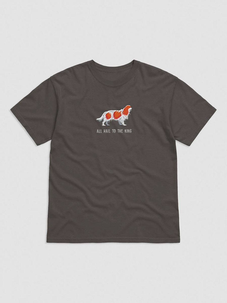 All Hail to the King T-Shirt(Embroidered) of a King Charles Spaniel(Blenheim) product image (3)