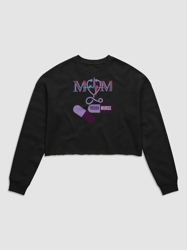 Heartbeat Mom Nurse Crop Sweatshirt product image (3)