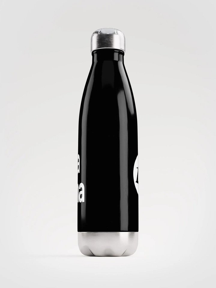 RockhoundBlack's Kia Kaha and Black & White Logo On Abstract Monochrome Stainless Steel Water Bottle product image (1)