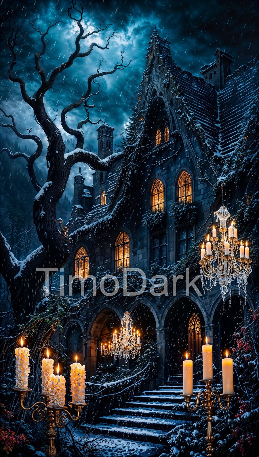 Gothic Glow Phone Wallpaper product image (1)
