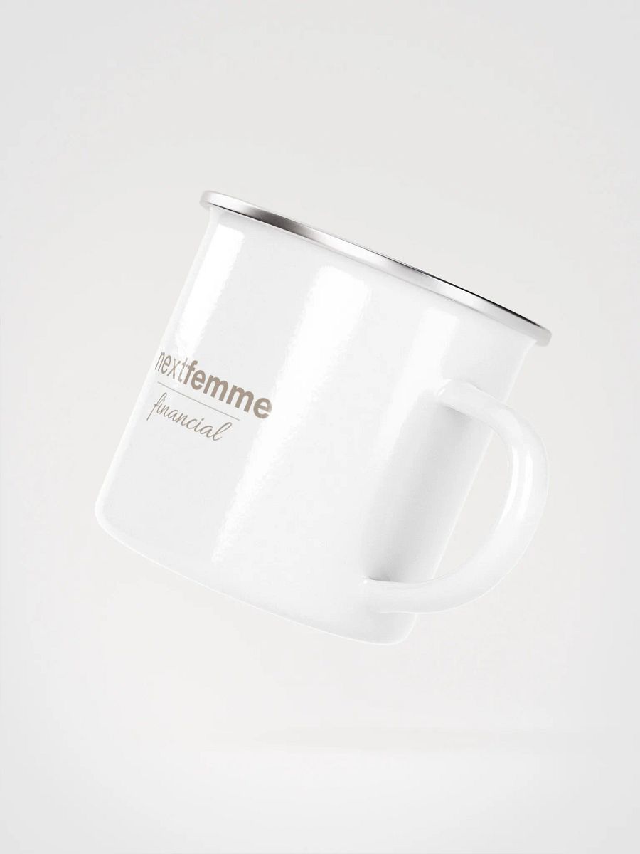 Wanderlust Enigma Enamel Mug with Taupe Logotype product image (3)