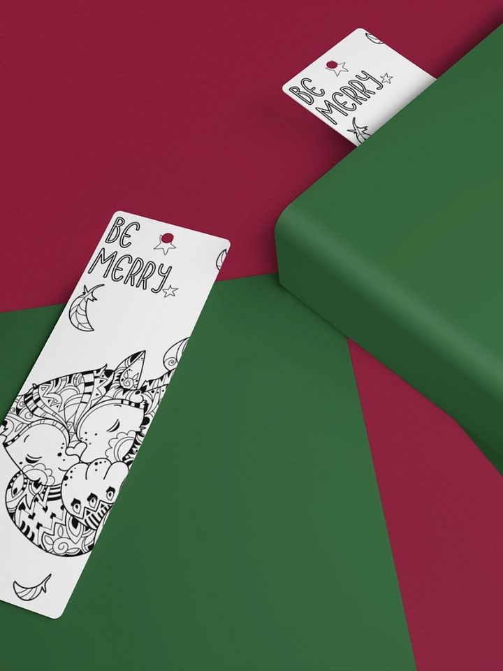 Printable Christmas Coloring Bookmarks - 2