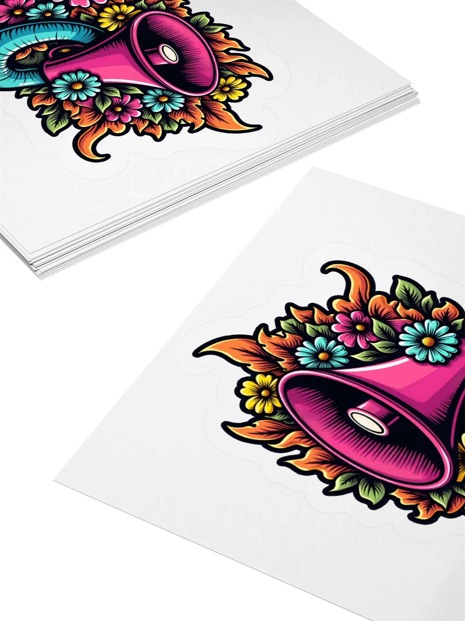 Floral Megaphone Sticker product image (4)