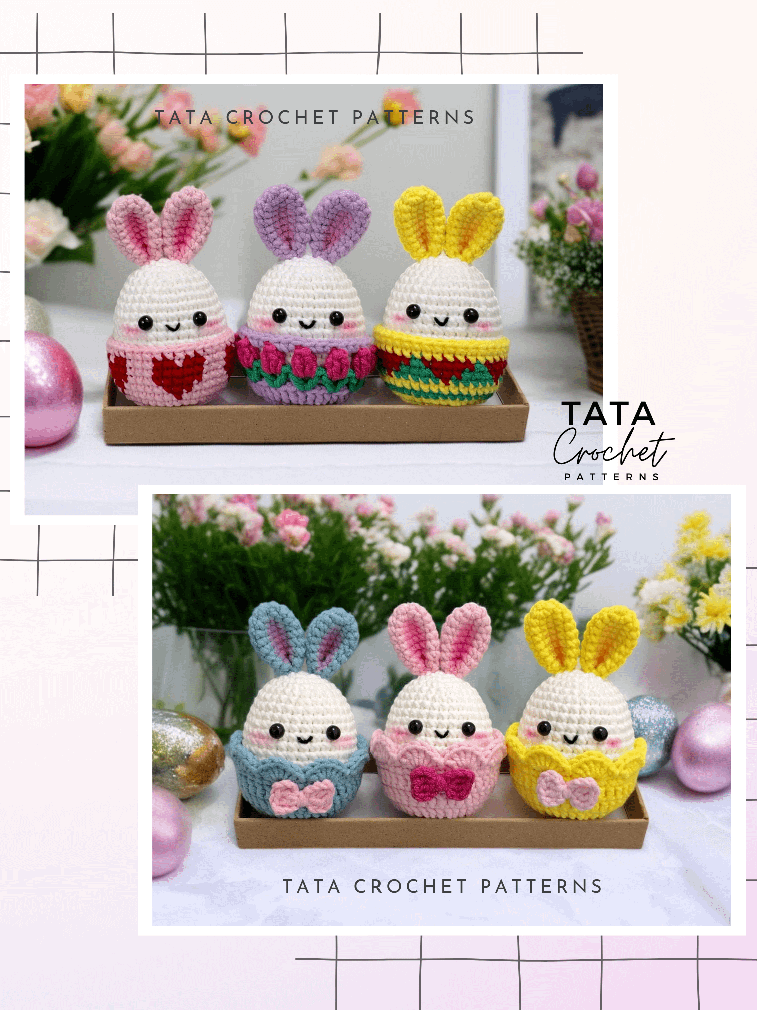 PDF Pattern -♡- (8 in 1) Super Cute Easter Bunny Eggs Amigurumi product image (2)