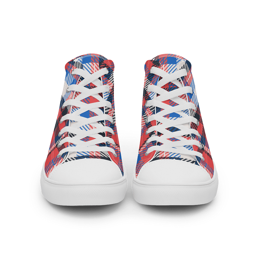 Plaid Power Women's High Top Canvas Shoes product image (3)