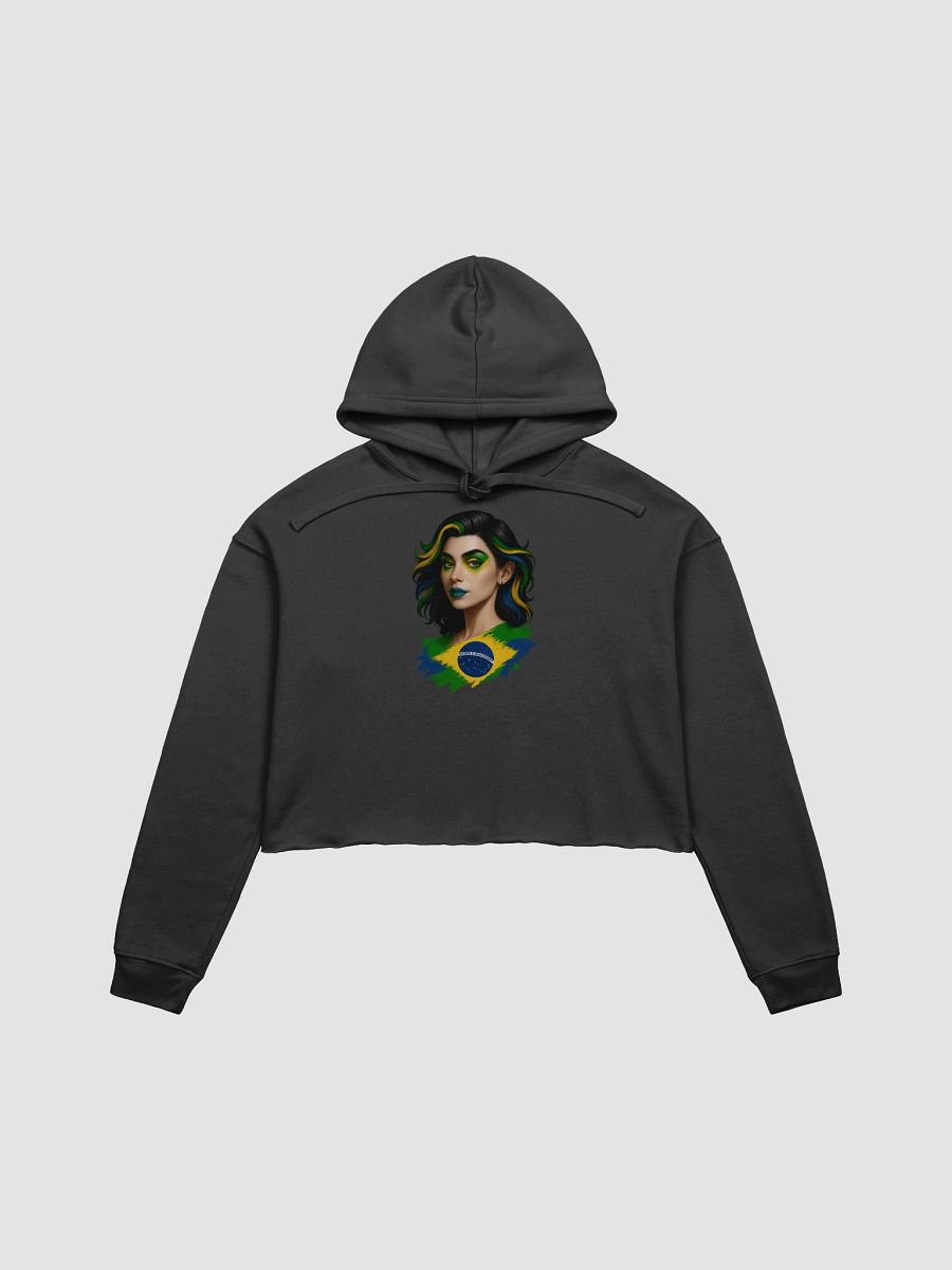 Vibrant Brazilian Flag Crop Hoodie product image (3)
