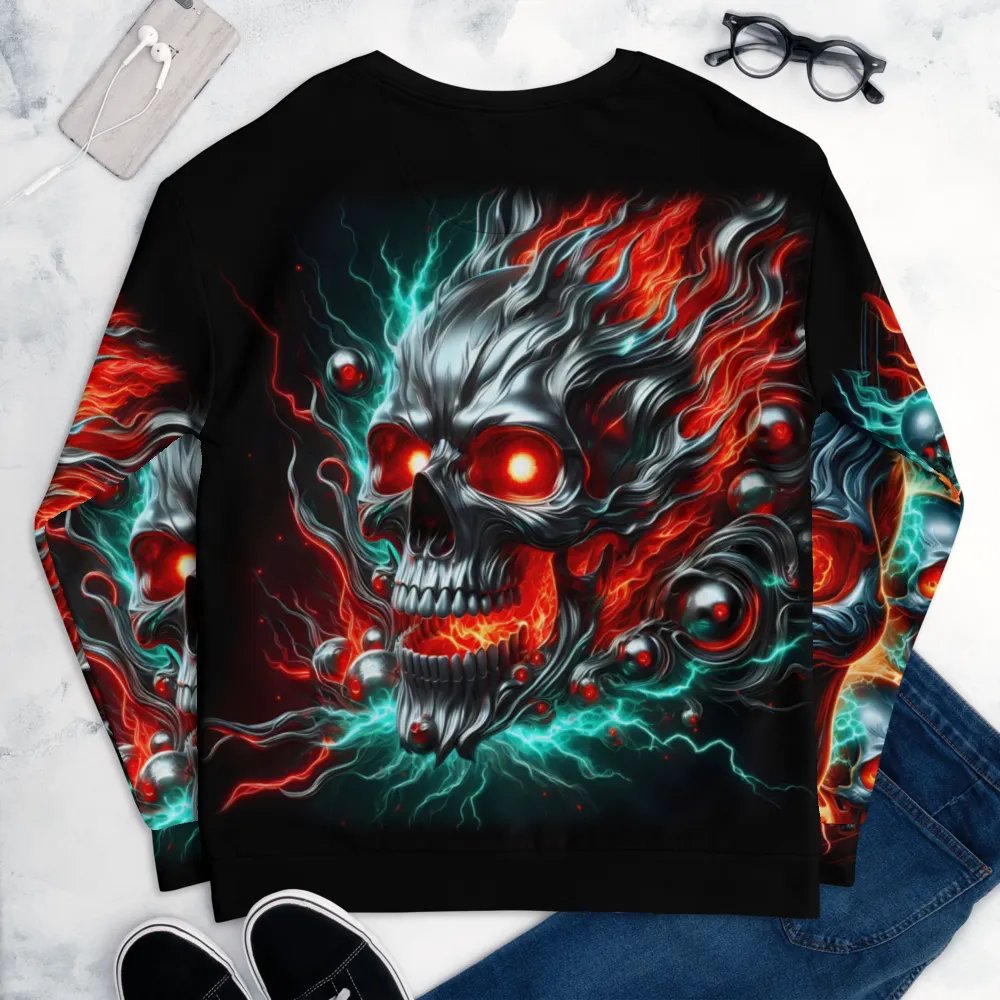 Inferno Skulls All-Over - Unisex Sweatshirt #13 product image (8)
