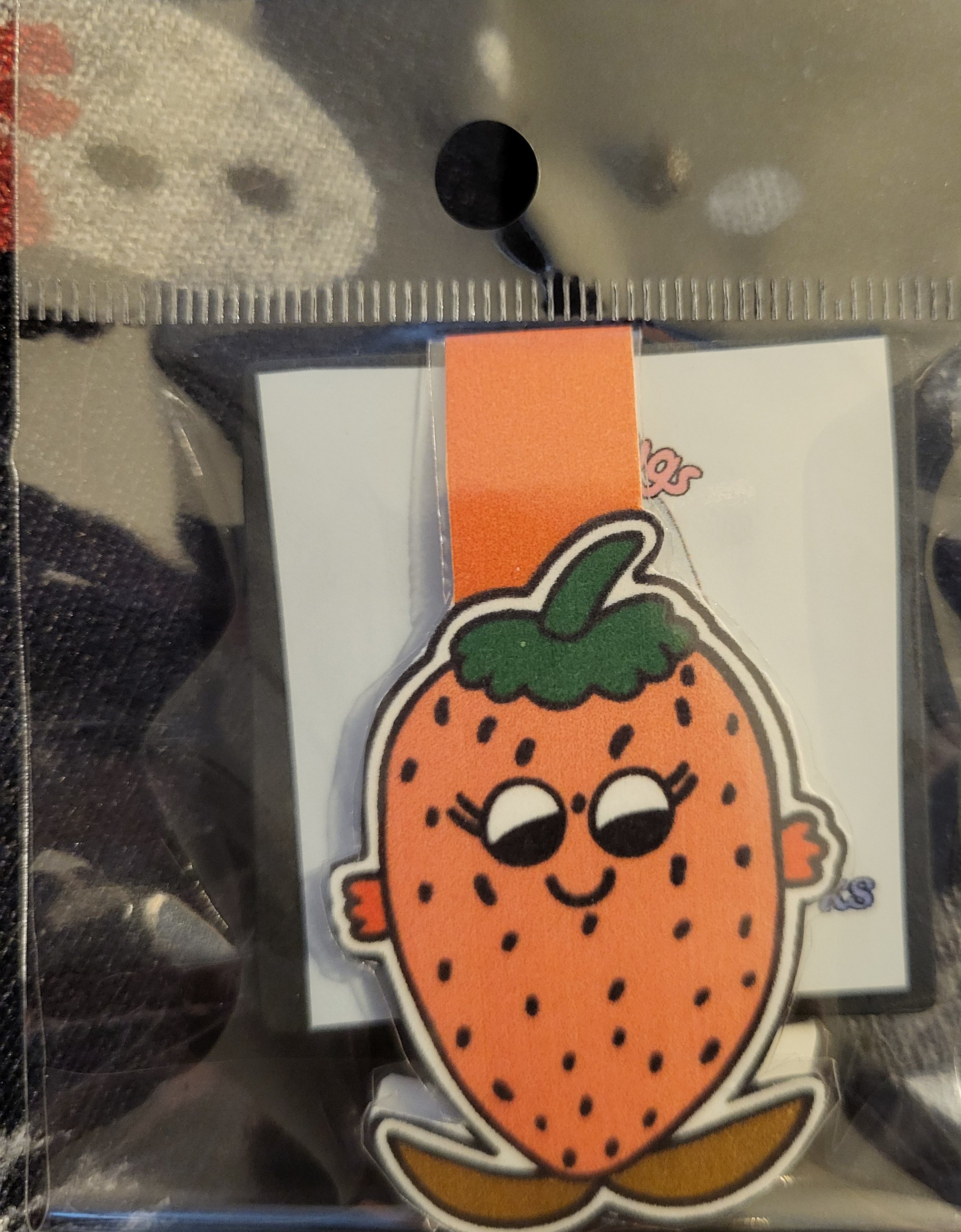 Cute Cartoon Ms Strawberry Character Magnetic Laminated Bookmark for Foodies product image (1)