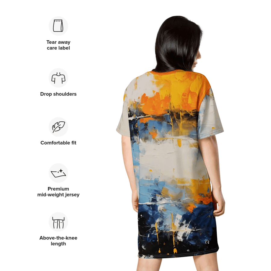 Watercolor Splash T Shirt Dress product image (11)