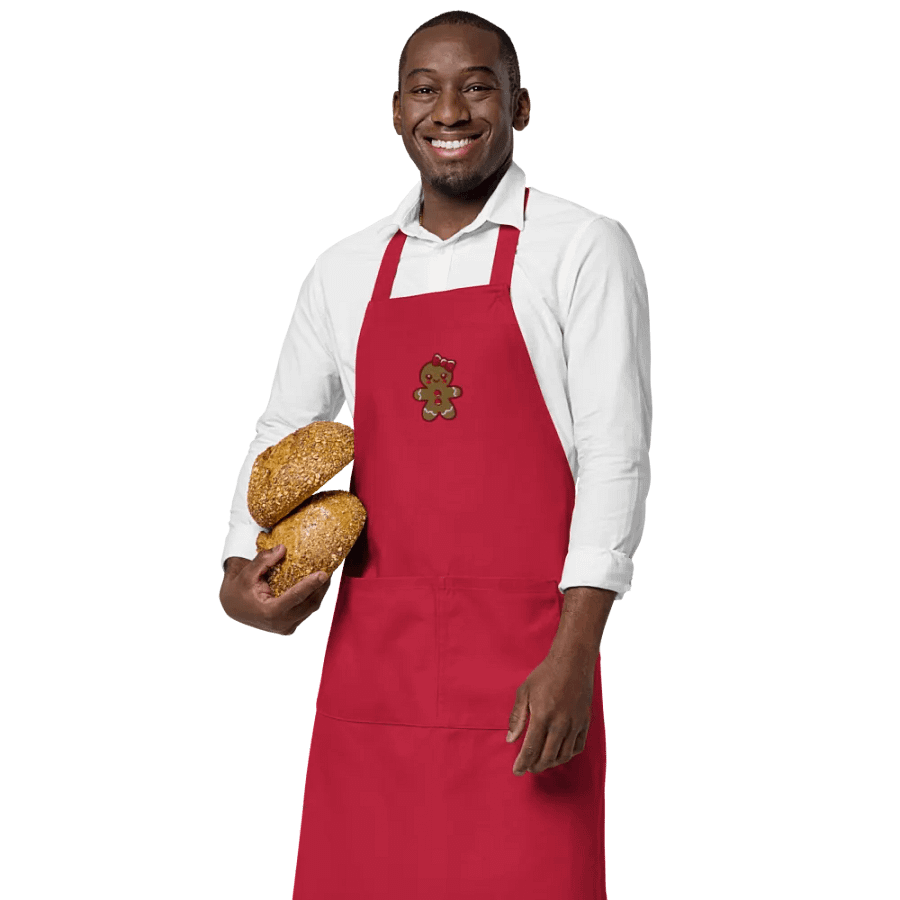 Gingerbread Girl Embroidered Organic Cotton Apron product image (5)