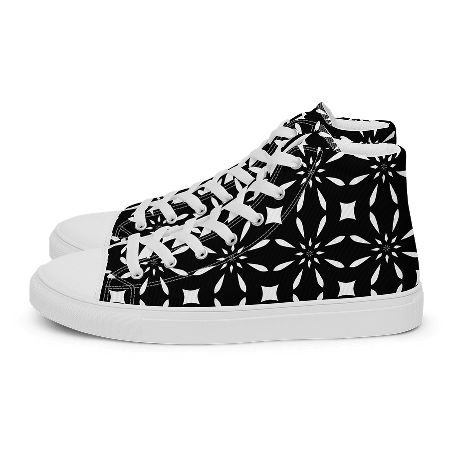 Black And White Symmetry Chic High Tops product image (3)