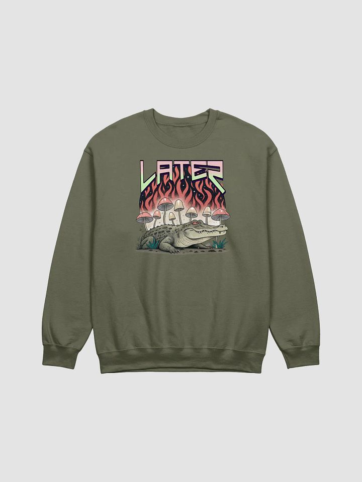 Later Crocodile Mushroom Crewneck Sweatshirt product image (13)