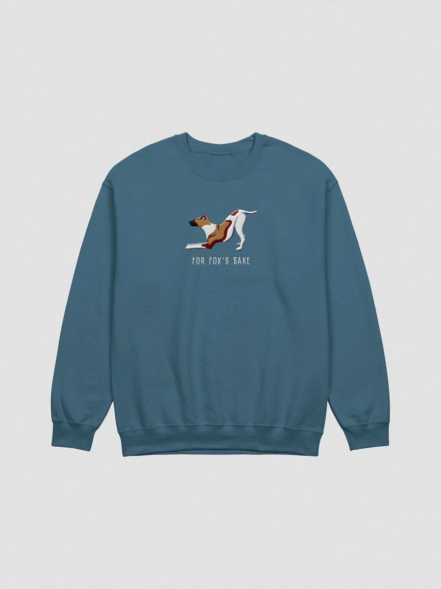 For Fox's Sake Sweatshirt (Embroidered) of a Smooth Fox Terrier(Brown & White) product image (4)