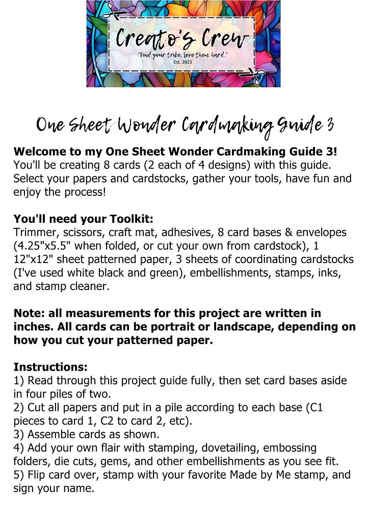 One Sheet Wonder Guide 3 product image (2)