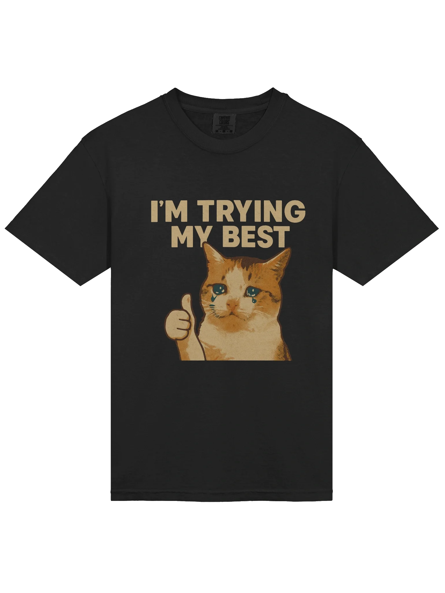 I'm Trying My Best Funny Crying Cat Meme T-Shirt product image (35)
