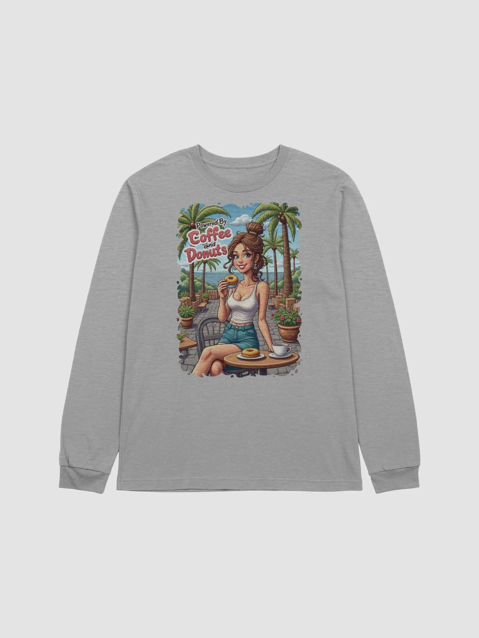 Coffee & Donuts Vibes Long Sleeve Tee product image (11)