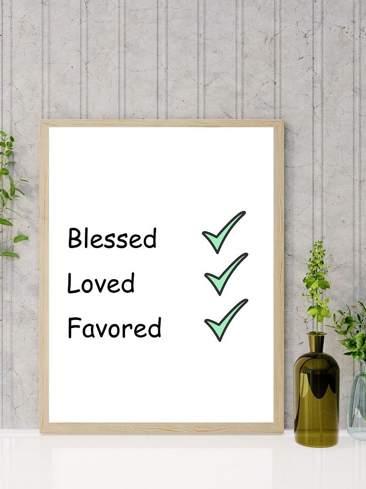 Blessed, Loved, Favored Printable Wall Art product image (1)