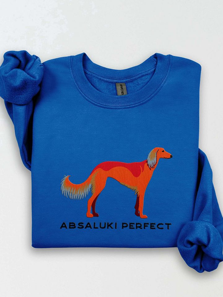 Absaluki Perfect Sweatshirt (Embroidered) of a Saluki(Red) product image (1)