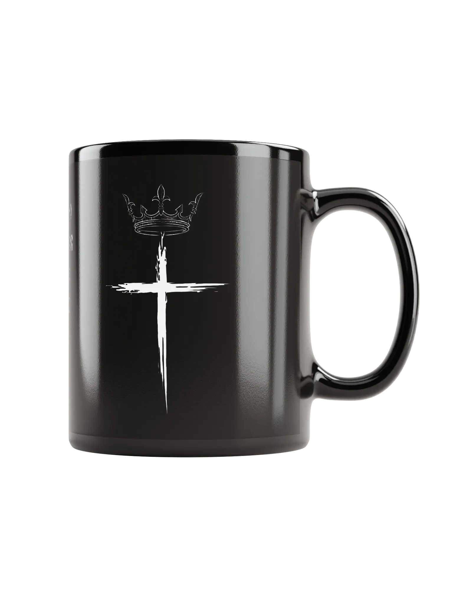 Cross And Crown Black Glossy Mug product image (1)