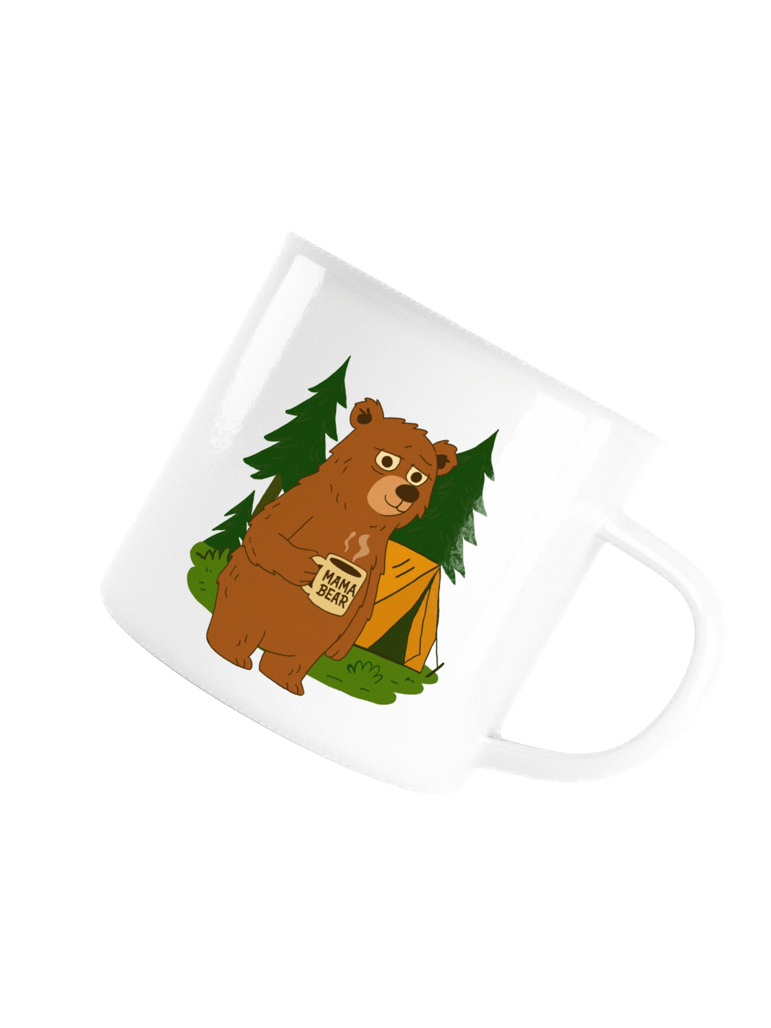 Bearly Holding It Together – Tired Mama Bear Camp Enamel Mug product image (4)