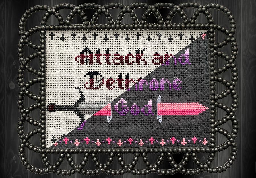 Attack & Dethrone God - Cross Stitch Pattern Pack product image (1)