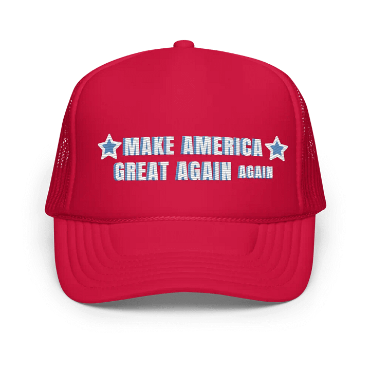 Maga trucker cap embroidered,    Make America Great again with blue stars product image (1)