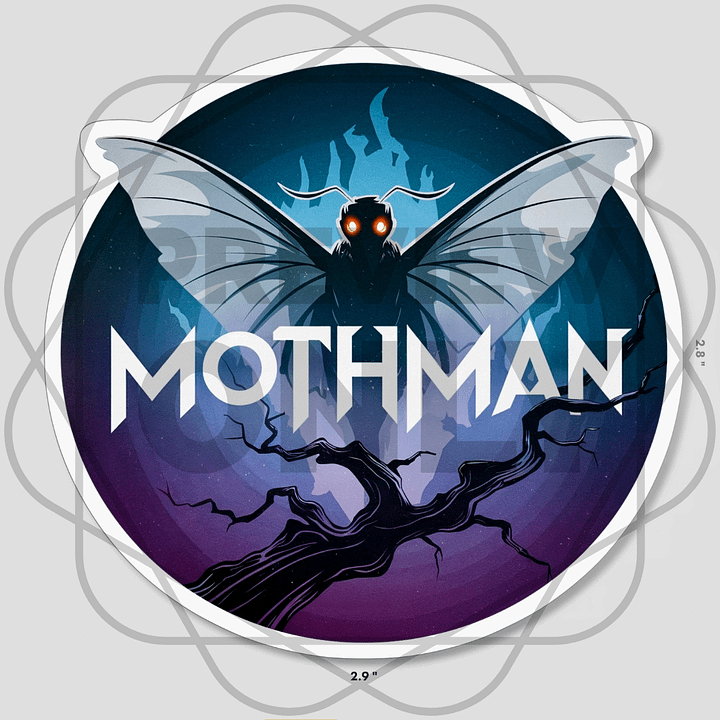 Mothman Die Cut Sticker product image (1)